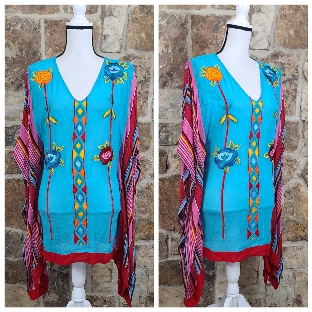 NWT Roja S SMALL Floral Embroidered Striped Top Shirt Sanatillo Stripe